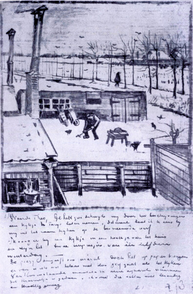 View from the window of the studio by Van Gogh